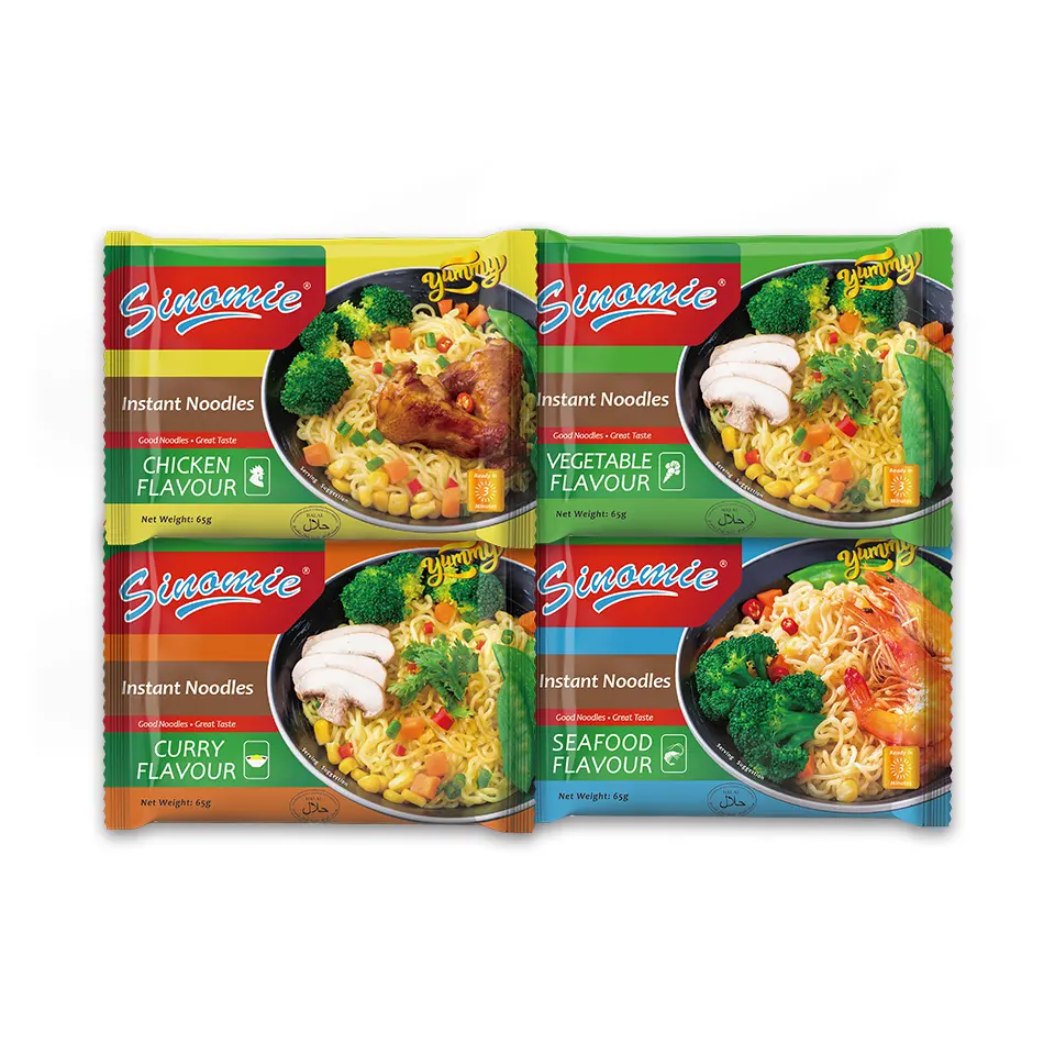 Venta al por mayor fideos Ramen nuevo diseño HALAL comida rápida nombre cocinar bolsa de Ramen embalaje fideos instantáneos para sopa