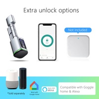 Cerradura Inteligente de Alta Calidad con Control Remoto Tuya y Huella Dactilar para Puerta de Madera, Cilindro para Oficina u Hogar, para Puerta de Aluminio
