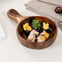 Bol en bois massif de style japonais fait à la main poignée camphre laurier salade/fruits/cornichon bol à soupe bol de style japonais fait à la main