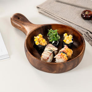 Bol en bois massif de style japonais fait à la main poignée camphre laurier salade/fruits/cornichon bol à soupe bol de style japonais fait à la main - Product Image 6