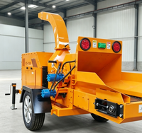 Broyeur à bois professionnel pour micro-tracteurs, structure compacte, pour le traitement des déchets agricoles et forestiers