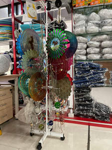 Bola de observación al por mayor cola en espiral con 2 bolas de cristal Spinner de viento estabilizador colgante para decoración de jardín interior y exterior - Product Image 6