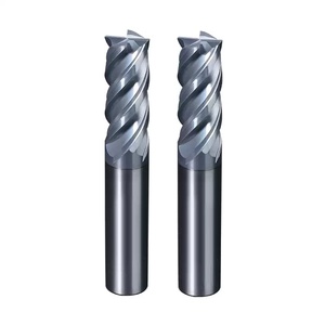 70 Degree Tungsten Steel Milling Cutter, 4-<strong>edge</strong> Alloy <strong>End</strong> <strong>Mill</strong>, Flat Bottomed Four <strong>Edge</strong> Straight Shank Coated Steel CNC - Product Image 1