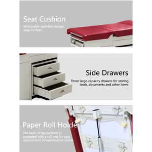 Sillón <span class=keywords><strong>de</strong></span> Examen Ginecológico Manual con Cajones, Económico, para Clínicas Pequeñas, Suministro al por Mayor - Product Image 4