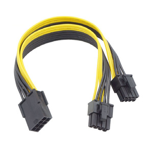 Cable de alimentación Pcie de 8 pines a doble 6 + 2 pines para tarjeta gráfica, cable de cobre de 12V para uso en escritorio - Product Image 3