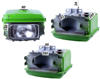 Réservoir de carburant, moteur diesel, réservoir de carburant, grande ouverture carrée de 185 mm avec plaque de protection, phares 190N inclus, couleur personnalisable