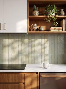 Piastrelle in Porcellana Smaltata Serie Vivid 50x150mm, Finitura Opaca Multifaccia con Variazione di Tonalità per Cucina, Bagno e Pareti Interne - Product Image 4