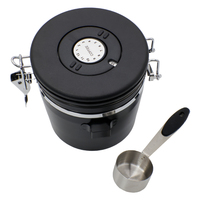 Boîte de conservation sous vide magique en acier inoxydable 304, 1-2L, avec double fermoirs en étain, pour café et aliments