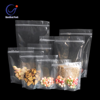 16x26 cm Transparent Stockage Stand up Pouch Zip Lock clair En Plastique Emballage Sac Snack Alimentaire Fond Gousset Sacs