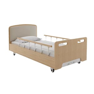 Cama de Hospital Ke Ming Medical Care KM-HLC02 Color Albaricoque, Estructura de Acero y Madera para Cuidado en el Hogar de Personas Mayores - Product Image 4