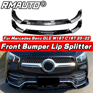GLE W167 Front Bumper Lip Splitter <b>Diffuser</b> Spoiler Body Kit for Mercedes Benz W167 C167 GLE350 GLE450 2020-2022 <b>Car</b> Accessories - Product Image 6