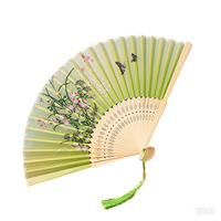 Éventail pliant de style chinois ancien, pour Hanfu, Cheongsam, danse, hommes, femmes, enfants, étudiants, portable, floral, été