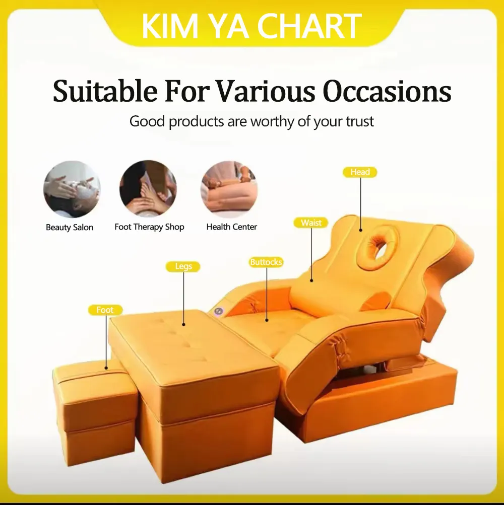 KIM YA 차트 조정 가능한 뷰티 스파 전기 마사지 테이블 발 스파가있는 네일 살롱 페디큐어 마사지 의자