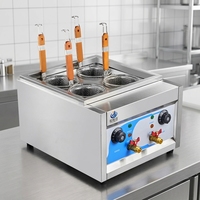 Cuiseur à nouilles électrique et à gaz commercial durable avec 4/6 brûleurs, machine à pâtes en acier inoxydable pour hôtels et restaurants