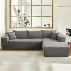 Vendita diretta della fabbrica di divani per la casa moderna italiana tessuto antigraffio minimalista stile nordico soggiorno divani compressi