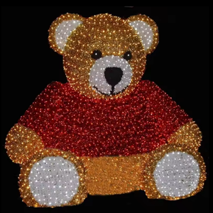 Grande décoration lumineuse LED en forme d'ours pour la Saint-Valentin, Noël et le Nouvel An - Product Image 2