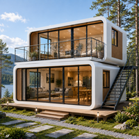Maison conteneur préfabriquée modulaire moderne en acier, portable, 20 pieds, 40 pieds, avec salle de bain et cuisine, prix usine