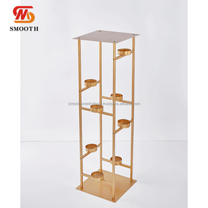 LISSE Grand Bougeoir Fleur Stand De Luxe Or Grand Table De Mariage Centres De Table Fleur Stand De Mariage Décoration De Fête De Mariage - Product Image 1