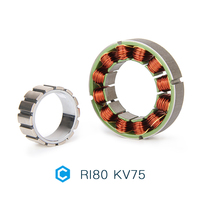 Motor CubeMars RI80 V2.0 KV75 con Controlador Integrado de Alta Precisión, Motor Outrunner para Brazo Robótico, Control de Movimiento Humanoide, 48V