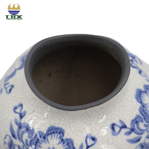 제조사 대형 전통 블루 & 화이트 세라믹 꽃병 결혼식 꽃꽂이 꽃병 꽃병 - Product Image 4