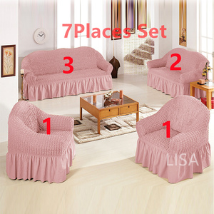 Housses <span class=keywords><strong>de</strong></span> Canapé Universelles 7 Places en Spandex pour Salon, Ensembles <span class=keywords><strong>de</strong></span> <span class=keywords><strong>Housse</strong></span> Élastique pour Canapé Modulable <span class=keywords><strong>3</strong></span>+2+1+1 - Product Image 3