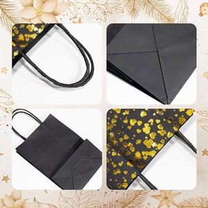 Bolsas de Papel con Asas para Regalos, Graduaciones, Cumpleaños, Bolsas de Regalo Kraft para Compras, Fiestas, Envoltorios para Comida para Llevar - Product Image 3
