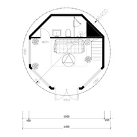 Loft Nid d'oiseau prêt à l'emploi Maison préfabriquée 1 chambre Maisons modulaires préfabriquées Maison en conteneur Capsule