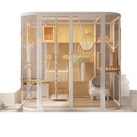 Aquila Grande Villa pour Chat Modulaire DIY, Panoramique, Écologique, Moderne, en Fer, Verre et Bois, Extra-Large, pour Intérieur et Plusieurs Chats