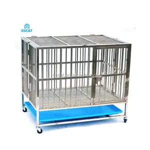 OSCAT Cheapest Design 304 Stainless Steel Pet Folding Cage Cat And Dog Metal Cage