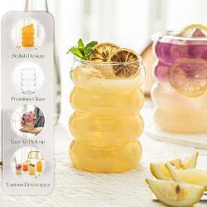 أكواب قهوة إبداعية من الزجاج البوروسيليكات عالي الجودة سعة 350 مل، مانعة للتسرب ومقاومة للحرارة، بتصميم عتيق جمالي للمنزل والتخييم - Product Image 3