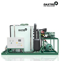 Machine à glace en paillettes industrielle de 50 tonnes, refroidie par eau, fonctionnement continu 24h/24, pour la refroidissement des barrages, des ports océaniques et des mines