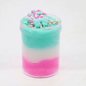Trending Educational Rainbow Crystal Non Toxic Colored <b>Clay</b> DIY Lollipop Cotton Silk Slime <b>Set</b> Fragrant Fluffy Pie Anti-Stress - Product Image 4