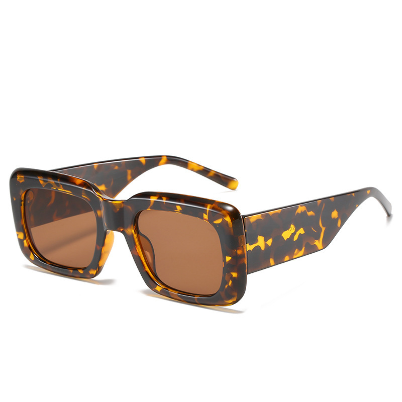 STORY XY9094 Fashion Retro Leopard Rectangle Sunglasses display picture 3