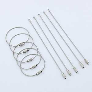 ขายส่งพวงกุญแจสายเคเบิลสแตนเลสเคลือบสีลูกกวาดขนาด 15 ซม. 6 นิ้ว พร้อมตัวล็อคแบบเกลียว สำหรับงาน DIY - Product Image 6