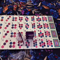 Tuiles de Mahjong Américain de Luxe Himore en Acrylique, Collection Lapin Violet, Ensemble de 160 Tuiles, Design Inspiré des Deux Pardessus, pour la Décoration Intérieure