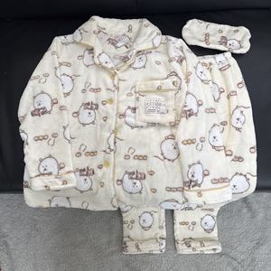 Pigiama in flanella con orsetti, modello coppia, autunno e inverno, con interno in velluto, maniche lunghe e pantaloni, grazioso. - Product Image 1