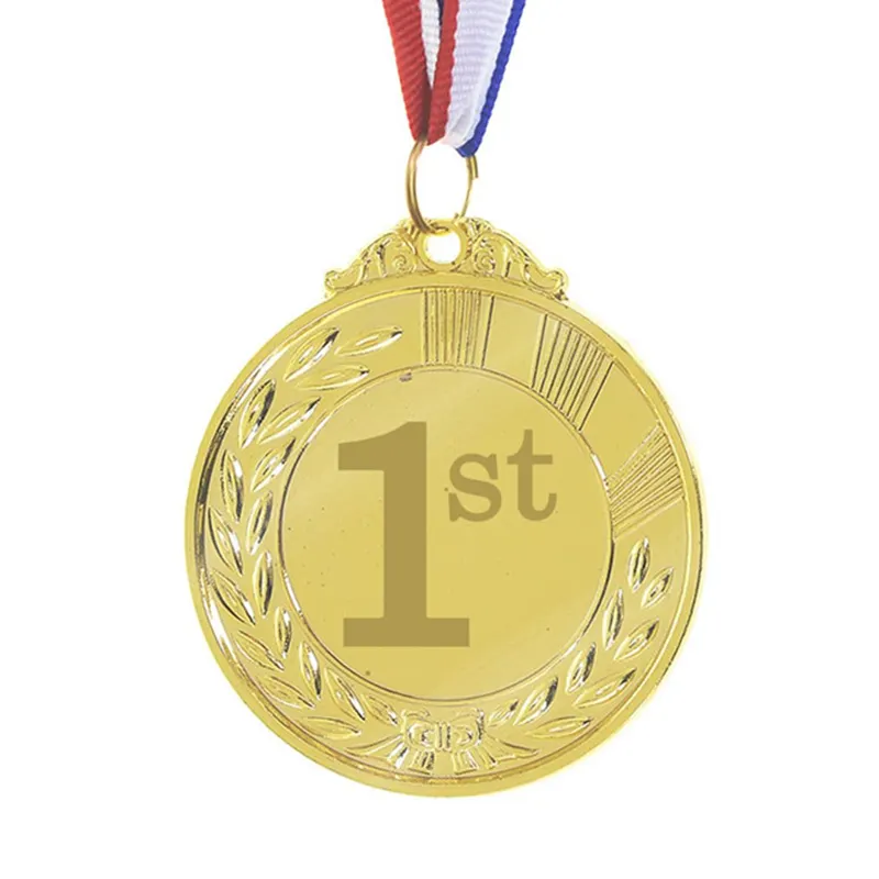 מותאם אישית עיצוב לוגו אבץ סגסוגת למות יצוק זול מדליית 1st 2nd 3rd מקום מתכת מדליית
