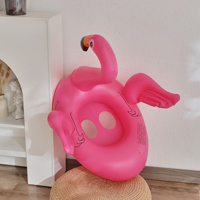 Flotteur de bain Wilda Flamingo Unicorn en PVC épaissi rose/blanc pour enfants 64x57cm