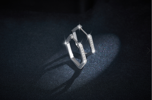 Pendientes Grandes de Plata de Ley con Sílice de Primera Calidad de la Marca All Fashion (Antiguos) para Mujer - Product Image 5