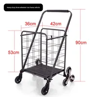 Chariot de courses pliable portable OEM, chariot à main, chariot de pêche, chariot de camping, chariot de transport d'outils, cadre en fer personnalisable
