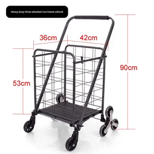 Carrito de Compras Plegable Portátil, Carrito de Mano, Carrito para Pesca, Camping, Herramientas de Tienda, OEM Personalizable, Marco de Hierro - Product Image 3