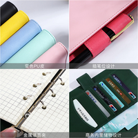 Kunden spezifisches Design A5 Spiral Notebook Sublimation Journal mit Leder Hardcover und 6 Ring Binder Blank Diary Notepad