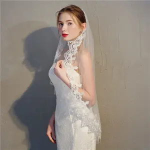 Cheerfeel VE339 Soft Bridal Weddingアクセサリーレースエッジショートマンティージャブライダル