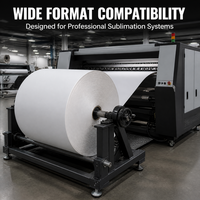 Papier de sublimation polyvalent 30 g/m² en rouleau jumbo 1,12 m pour imprimantes grand format