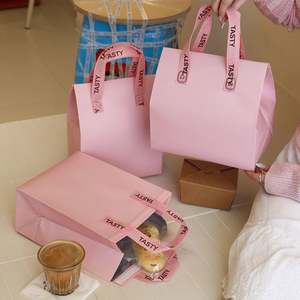 Sac isotherme jetable non tissé personnalisé avec logo, doublure en aluminium, pour la livraison de lait, gâteaux ou desserts - Product Image 1