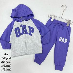 بدلة رياضية غير رسمية بنمط صلب للأطفال مريحة للأولاد والبنات مع بدلة رياضية بغطاء رأس - Product Image 2