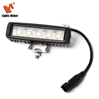Luz Auxiliar LED Rectangular Portátil de 45W, 3200LM, Haz de Luz Amplio, Lámpara Antiniebla para Motocicleta, Barco, Remolque LML-0609-45