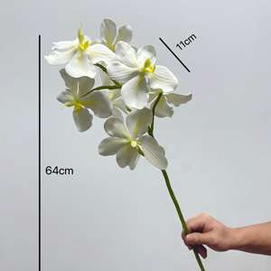 Decoración para el Hogar, Arreglo Floral para Boda, Ramo de Orquídeas Artificiales Sintéticas con Mariposas - Product Image 2