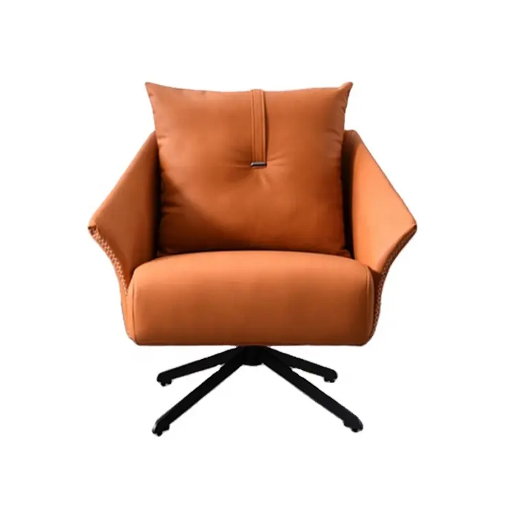 Poltrona moderna divano singolo soggiorno di lusso con gambe rotanti di 360 gradi