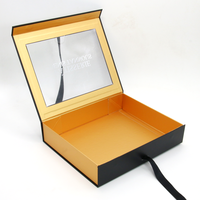 Boîte cadeau magnétique de luxe personnalisée avec fenêtre transparente, boîte d'emballage rigide pliable en papier avec fenêtre pour biscuits, gâteaux, ensembles de pâtisserie
